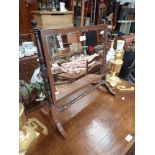 A 19TH CENTURY MAHOGANY DRESSING MIRROR