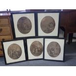 A SERIES OF STIPPLE ENGRAVINGS DEPICTING HAYMAKERS