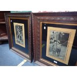 A PAIR OF WOVEN SILK PICTURES