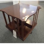 AN EDWARDIAN MAHOGANY REVOLVING DESK TOP BOOKCASE