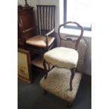 TWO ARTS AND CRAFTS STYLE BEECH AND RUSH SEATED ELBOW CHAIRS