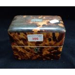 A 19TH CENTURY TORTOISESHELL BOX