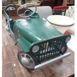 A CHILD'S VINTAGE METAL PEDAL CAR