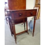 A LATE GEORGE III MAHOGANY SIDE TABLE