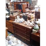 A 19TH CENTURY MAHOGANY CHEST OF DRAWERS