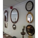 NINE VARIOUS WALL MIRRORS