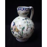 A 19TH CENTURY FRENCH GIEN MAJOLICA EWER