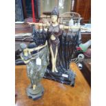 A REPRODUCTION ART DECO STYLE FIGURINE