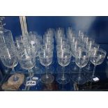 A COLLECTION OF FINE EDWARDIAN DRINKING GLASSES