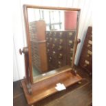 A VICTORIAN MAHOGANY DRESSING TABLE MIRROR