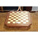 A 20TH CENTURY WOODEN CHESSBOARD