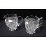 A PAIR OF THOMAS WEBB CUT GLASS JUGS