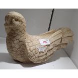 A PALE STONE CARVED CHICKEN