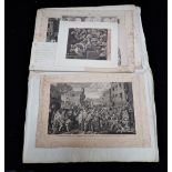 WILLIAM HOGARTH, a collection of unframed engravings