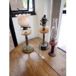A CONVERTED TABLE OIL LAMP