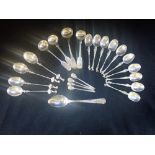 A COLLECTION OF SILVER SPOONS, approx 7.4oz