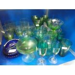 A COLLECTION OF GREEN DRINKING GLASSES and similar