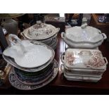 A COLLECTION OF VICTORIAN AND LATER DINNERWARE