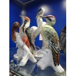 KARL ENS; A COLLECTION OF CERAMIC BIRDS (4)