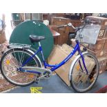 AN ANTILOPE CITY BICYCLE with blue painted frame and silver trims