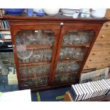 A LARGE VICTORIAN GLAZED MAHOGANY BOOKCASE, 170cm high x 153cm wide