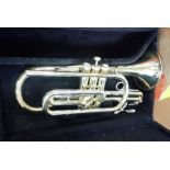 A BLESSING 'SCHOLASTIC' CORNET in a fitted case (no mouthpiece)