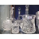 A 19TH CENTURY CUT GLASS DECANTER