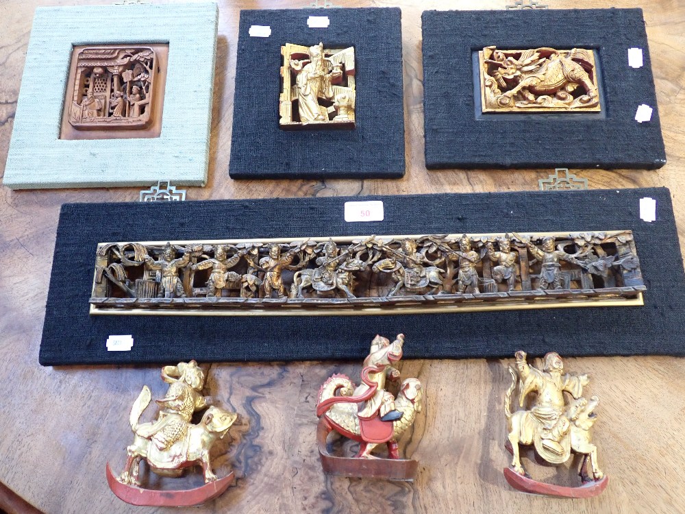 A COLLECTION OF CHINESE WOODCARVINGS