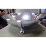 AN ART DECO CHROME BOWL, 25.5cm dia