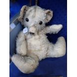 A VINTAGE PLUSH TEDDY BEAR, probably by 'Merrythought' 45cm high