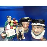 ROYAL DOULTON; TWO CHARACTER JUGS, 'MONTY' (restored) and 'BEEFEATER'
