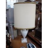 A PAIR OF KAISER PORCELAIN TABLE LAMPS OF URN FORM