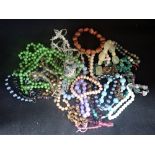 A COLLECTION OF BEADED NECKLACES