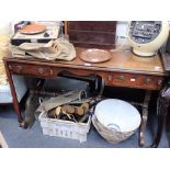 A REGENCY ROSEWOOD WRITING TABLE, 108cm wide