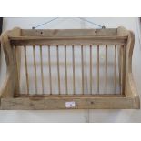 A PINE PLATE DRYING RACK,