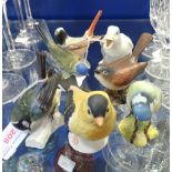 A COLLECTION OF CERAMIC BIRDS, by Gobel, Beswick and Nao (7)