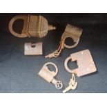 A COLLECTION OF ANTIQUE PADLOCKS