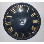 AN ARCHITECTURAL METAL CLOCK DIAL