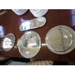 A COLLECTION OF VICTORIAN MIRRORED PLATEAUX and other items