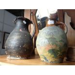 TWO COUNTRY POTTERY JUGS