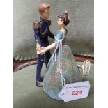 A VINTAGE CLOCKWORK 'CINDERELLA WITH PRINCE CHARMING' circa 1950s