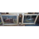 TERENCE CUNEO, THREE LIMITED EDITION RAILWAY PRINtS, SIR WINSTON CHURCHILL, CITY OF LONDON AND L