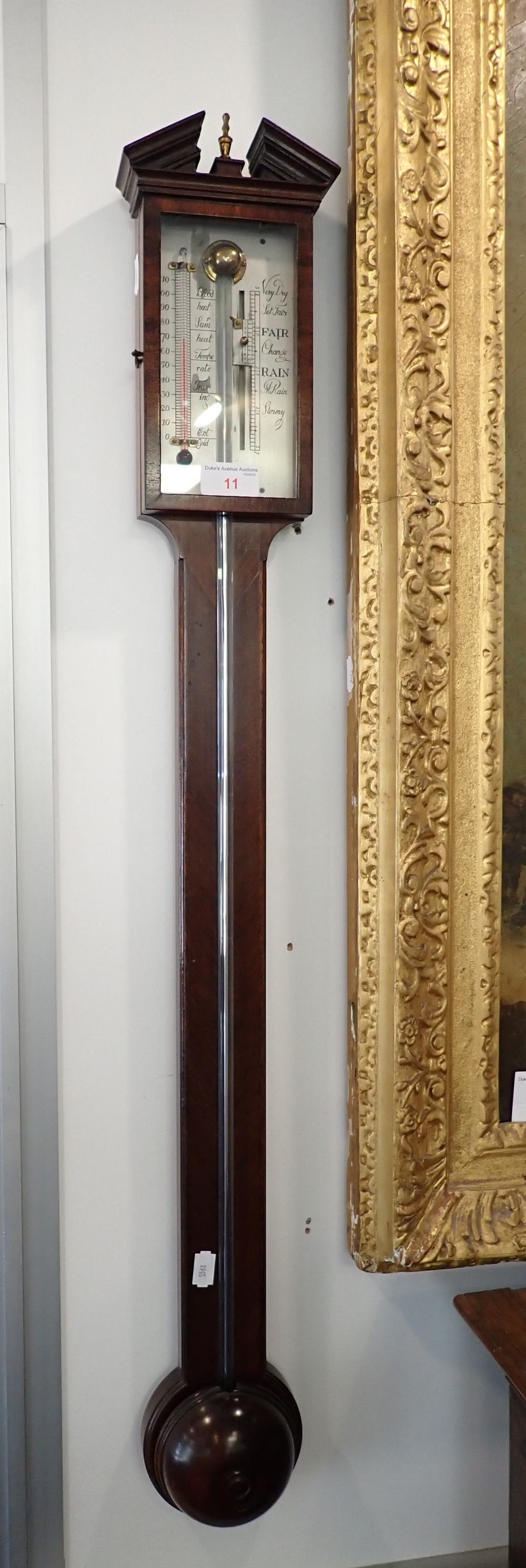 A GEORGE III STYLE STICK BAROMETER