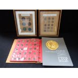 A COLLECTION OF COINS, to include framed Victorian Pennies