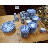 A COLLECTION OF NORITAKE BLUE AND WHITE TEA AND DINNER WARE