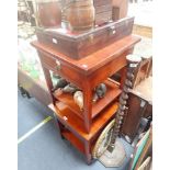 A PAIR OF CHERRY BEDSIDE TABLES, by 'C Kennedy & Co' and other small items of furniture (as lotted)