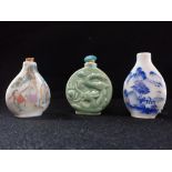 THREE CHINESE PERFUME BOTTLES