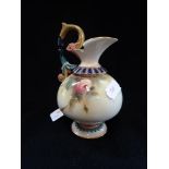 A ROYAL WORCESTER 'HADLEY WARE' EWER 14cm high