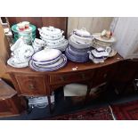 A SHERETON REVIVAL MAHOGANY SIDEBOARD, 122cm long