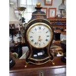 A ZENITH FRENCH STYLE BRACKET CLOCK, with gilt and floral decoration, 51cm high (plus bracket)